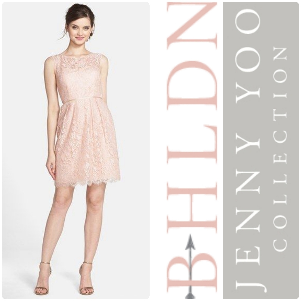 Jenny Yoo Harlow Lyon Gilded Lace Dress